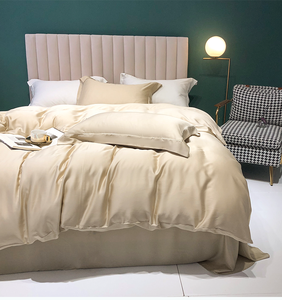 <strong>Light</strong> <strong>Grey</strong> Customised Size Silk <strong>Bedding</strong> Four Pieces Silk Bed Sheets <strong>Bedding</strong> Set 100% Mulberry Silk - Product Image 3