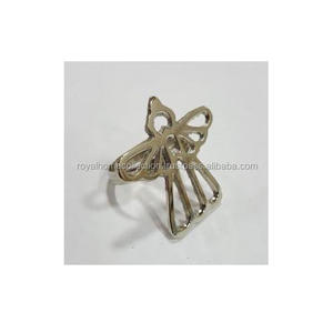 Best Quality Metal Napkin Ring Elegance <b>Butterfly</b> <b>Decorative</b> Napkin Ring Tissue Organizer Napkin Ring for Home Hotel Use - Product Image 1