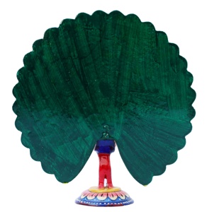 Artesanía Nirmala, Pavo Real Bailarín en Metal con Técnica Meenakari, Diseño Clásico Hecho a Mano para Decoración del Hogar y Jardín, Regalo Artesanal de Rajasthan - Product Image 4