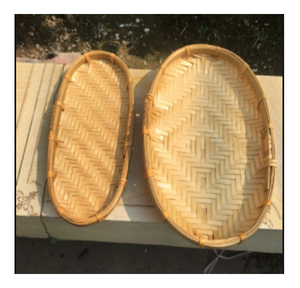 รอบ/สี่เหลี่ยมผืนผ้า/สแควร์ไม้ไผ่ทอผ้าแบนให้บริการถาด-ไม้ไผ่ทออาหาร/ผลไม้กระเช้า-100% วัสดุธรรมชาติ - Product Image 2