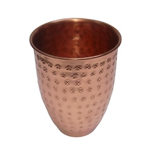 Gobelet d'eau martelé en cuivre pur, pour la guérison, produit péruvien, accessoires de table - Product Image 2