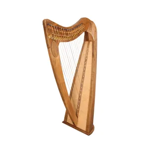 19 String Round Back Harp Walnut