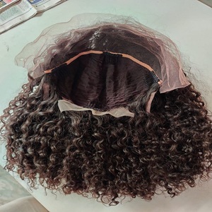 Perruques frontales à fermeture bouclée de haute qualité 13x4 Inde cheveux de donneur brut non transformé avant perruque de dentelle Extensions de cheveux humains - Product Image 6