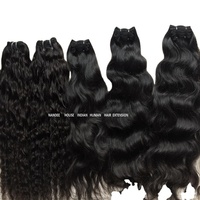 Rambut Manusia Remy Virgin India 100% Kualitas Terbaik Warna Alami Jahitan Ganda Mesin Ekspor dengan Harga Grosir