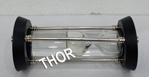 Horloge sablier moderne en bois noir sablier en verre pour la cuisine, l'enseignement ou la décoration intérieure - Product Image 5