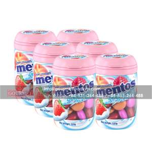 Mento Yoghurt <b>Chewing</b>-<b>Gum</b> Candy (Strawberry, Peach) 90g/ Mento Candy/ <b>Chewing</b> <b>Gum</b> Wholesale - Product Image 2