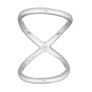 Double 925 Sterling Silver Splint <b>Ring</b> - Product Image 2
