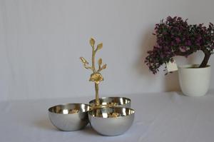 Serveur Rectangle en laiton fantaisie de luxe Hot Vantage avec poignée avec miroir poli avec poignée en or fini pour la maison et la cuisine - Product Image 2