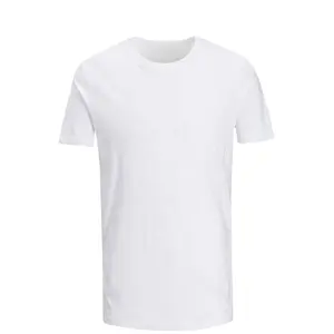 Camiseta de qualidade premium masculina, cor branca, venda quente, cor sólida, barata, 180 gsm, qualidade de comboamento, antialmofadada