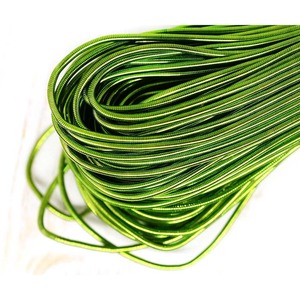 Bordado Francés Fino en Hilo de Cobre Verde Esmeralda Oscuro, Redondo y Liso, con Trabajos en Hilo Dorado, Luneville Tambour, Indian Gimp - Product Image 6