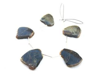 Piedras preciosas naturales de turmalina, 5 unidades, cuentas de piedra rugosa pulida multicolor, fabricación de joyas de alta calidad, Colección St - Product Image 1