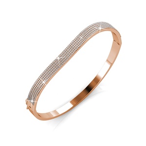 Pulsera de Plata 925 con Baño de Oro de 18k y Circonitas Cúbicas de Diseño Elegante, Brazalete Brillante con Ondas para Mujer, Joyería <span class=keywords><strong>Destiny</strong></span> - Product Image 1