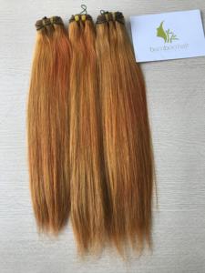 Extensions de cheveux naturels lisses pour femmes, style vietnamien, vierges, avec trame de couleur à la mode, - Product Image 3