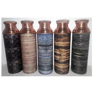 Botella de agua de cobre impresa personalizada 2025, botellas de agua de cobre puro hechas a mano, botellas conscientes de la salud - Product Image 2