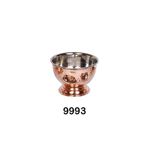 Cuenco de cobre/acero de tamaño pequeño para fruta, con esmalte brillante, para servir comida, frutas y postres - Product Image 3