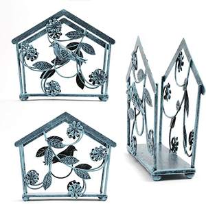 Servilletero con diseño de hoja azul cielo, mesa elegante de acero inoxidable para el hogar y utensilios de cocina, accesorio único para artículos de Hotel - Product Image 3