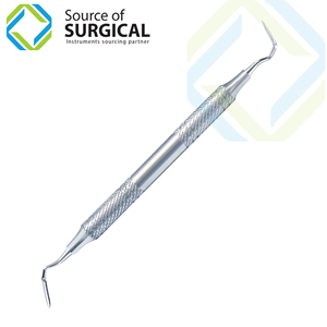 Source of Surgical Professional Manual Dental Scaler Double-Ended Periodontal <b>Teeth</b> <b>Cleaning</b> <b>Tool</b> Tartar Calculus Remover Plaque - Product Image 5