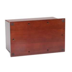 Urne funéraire pour animaux de compagnie en bois brun finition cerise, urne commémorative pour crémation avec design durable, capacité de 200 pouces cubes - Product Image 5