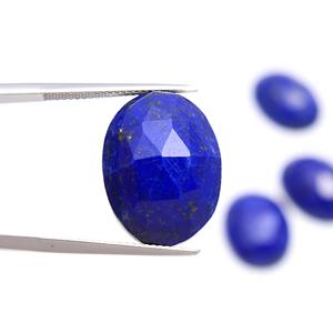 Lapis Lazuli bleu naturel 15x21mm pierres précieuses de forme ovale de haute qualité pierres précieuses de forme ovale à facettes en vrac Lapis Lazuli bleu - Product Image 3