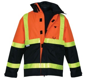 Sudadera con capucha Softshell DE SEGURIDAD reflectante de alta visibilidad, calentador de tráfico, ropa de trabajo de seguridad, uniforme con cremallera, camisa elegante - Product Image 4