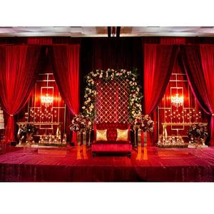 Muraux scintillants de scène de mariage, 50 pièces, décor de bougie d'arrière-plan de réception indienne - Product Image 1