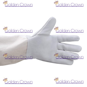 Beekeeper's Glove Goatskin Leather Large Beekeeping Protective Gloves with Long Sleeve Anti-bee Gloves - Product Image 5