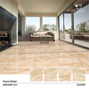 Brun Dayna Beige Inde fournisseur bonne qualité brillant marbre brun carreaux de céramique carreaux de sol en porcelaine résistant à la chaleur antidérapant - Product Image 2