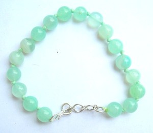 Healing Gemstone Aqva Onyx Round <b>Beads</b> <b>Bracelets</b> - Product Image 1