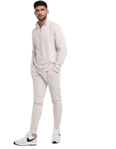 2021 Latest Design Men's Custom Zip Pullover Track Suit Men's Pullover Sweat Suit - Product Image 2