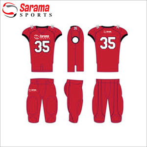 พิมพ์ที่กำหนดเอง Sublimated แผ่นอเมริกันฟุตบอลเครื่องแบบสำหรับทีมชุดออกแบบโลโก้ฟรีอเมริกัน - Product Image 1