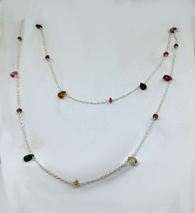 Collar de gemas de Plata de Ley 925 chapado en oro, venta al por mayor, para uso diario Collar de cadena larga - Product Image 4