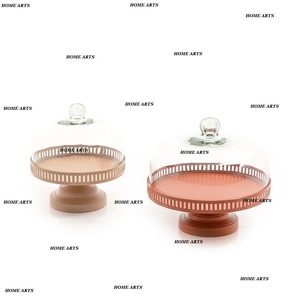 Soportes para servir chocolates de forma redonda de diseño fantástico con tapa de vidrio Soportes para servidores de chocolates de la mejor calidad - Product Image 2