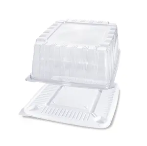 Hoch transparenter umwelt freundlicher Einweg-Plastik kuchen verpackungs behälter PET / PS 7422