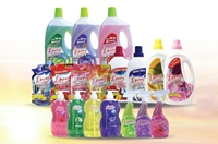 Détergent à lessive liquide concentré LOVAS écologique, jetable, personnalisable, à faible mousse, transparent, pour vêtements