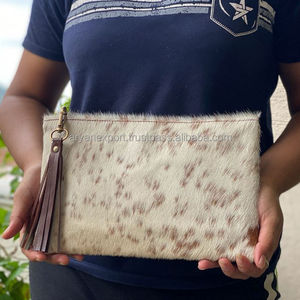 Portefeuille en cuir de vachette véritable à poil OEM et pochette à pampilles en cuir véritable de haute qualité fait à la main Western Ladies Purse Wallet - Product Image 6