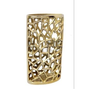Luxury <b>Gold</b> Plated Metal Fancy Flower <b>Vase</b> - Product Image 5