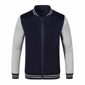 Chaqueta de bombardero de lana estilo universitario con cremallera para hombre personalizada más vendida, ropa de calle de invierno con letras Collage y diseño impreso - Product Image 3