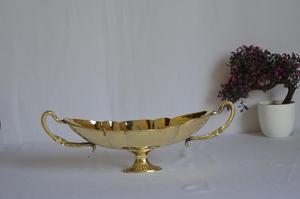 Plat de service ovale en laiton, plat en forme de bateau en laiton pour la vaisselle, utilisé sur le Design Royal, plat de Style moderne - Product Image 4