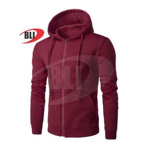 Vêtements de sport en molleton de coton Usage régulier Sweat à capuche zippé à manches longues décontracté Slim Fit Personnalisations Logo Sweats à capuche zippés pour hommes - Product Image 4