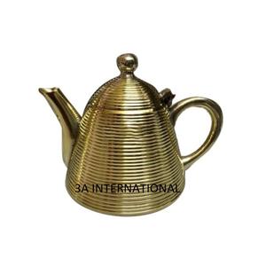 กาน้ำชาโลหะทำจากทองเหลืองออกแบบได้ตามต้องการสำหรับตกแต่งโต๊ะในร้านอาหารและคาเฟ่ - Product Image 6