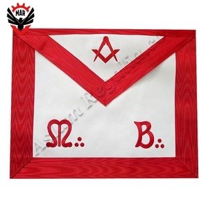 Masonic Regalia MB AASR ผ้ากันเปื้อน,ผ้ากันเปื้อนทำมือต้นแบบของสก็อตแลนด์พิธีกรรมที่ผ่านมา - Product Image 4