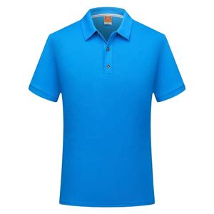 Gulf เสื้อโปโลของผู้ชายผ้าฝ้ายแห้งเร็วระบายอากาศได้ดีสีพื้นป้องกันการเกิดรอยยับกันรอยยับแขนสั้นสีพื้นแบบถัก100% - Product Image 1