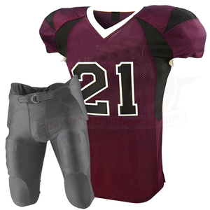 Uniformes de football américain pour jeunes sublimés personnalisés de haute qualité couleur unie sergé de qualité supérieure maillots hauts drapeau - Product Image 6