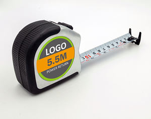Ruban à mesurer auto-rétractable de haute qualité de 5.5m avec verrouillage automatique et poignée en caoutchouc Logo personnalisé Outil de qualité supérieure - Product Image 5