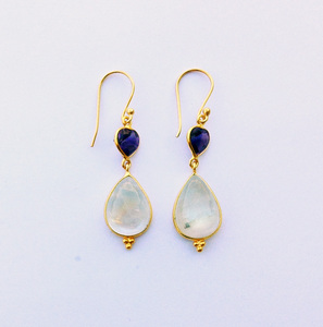 Boucles d'oreilles pendantes en argent Sterling 925, bijoux en Tourmaline multicolores, pierres précieuses bon marché, vente en gros quantité minimale de commande qmc - Product Image 5