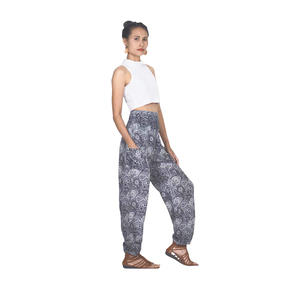 Napat Clothing Paisley Mistery 16 women harem pants in Black white PP0004 020016 01 ready to ship - Product Image 2