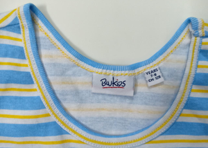 Lotes de Ropa Sobrante de Marca para Niñas: Tops sin Mangas de Algodón a Rayas para Verano, Camisetas Casuales, Stock de Bangladesh - Product Image 3