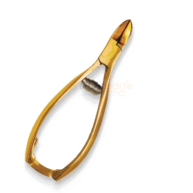 Tronchese per unghie professionale in oro più venduto di alta qualità tronchese per unghie con punta in oro rivestito in titanio