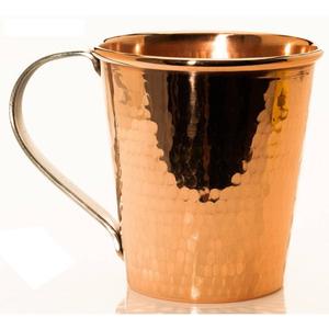 Tasse en cuivre pur martelée à la main, chope, gobelet personnalisés pour décoration et cadeaux, ml - Product Image 3
