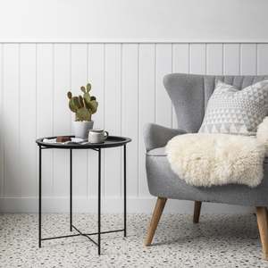Modern Farmhouse Nest Coffee <b>Table</b> Black Wooden Side <b>Table</b> with <b>Tray</b> Center <b>Table</b> for Dining in Home Living Room Furniture - Product Image 2